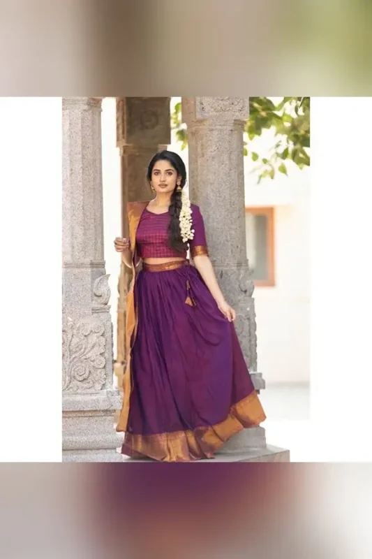 Kanjivaram Silk Zari Lehenga With Blouse.