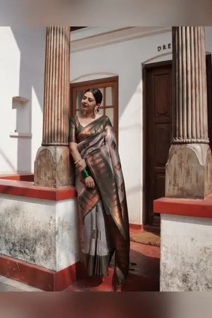 Enchanting Yet Breathable Organic Banarasi Sarees For Weddings.