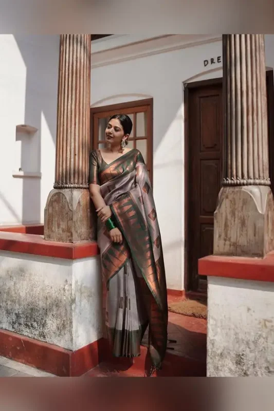 Enchanting Yet Breathable Organic Banarasi Sarees For Weddings.