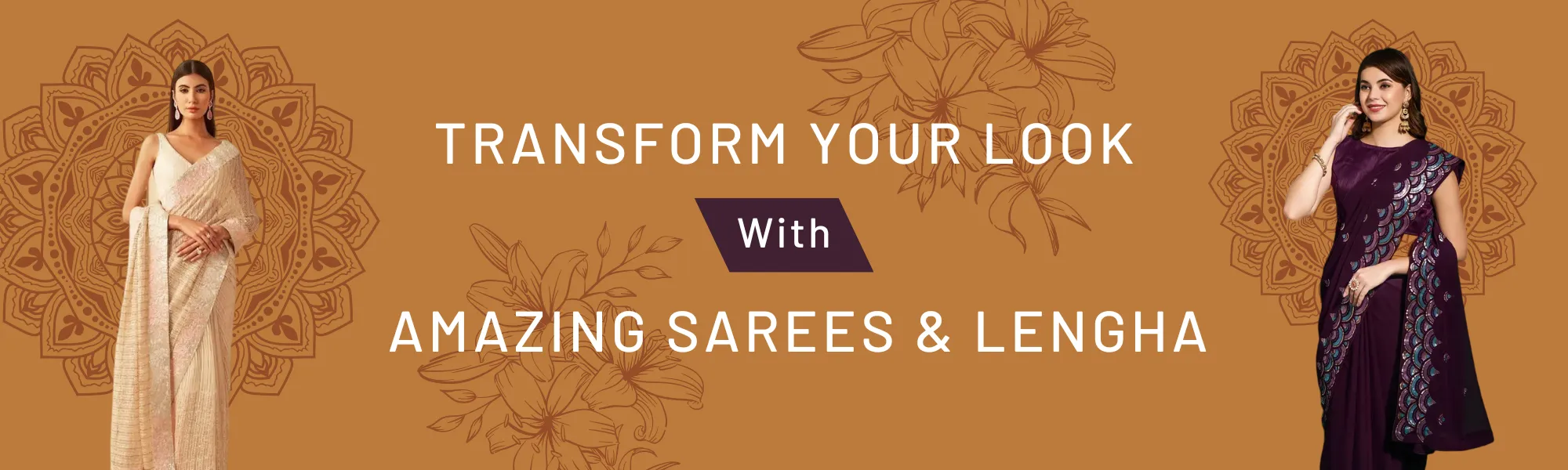 transfer your look with lengha and saree