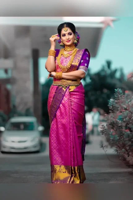 Enchanting Yet Breathable Organic Banarasi Sarees For Weddings.