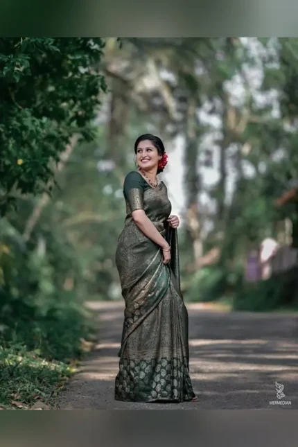 Enchanting Yet Breathable Organic Banarasi Sarees For Weddings.