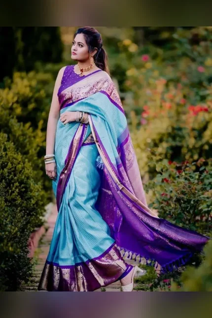 Enchanting Yet Breathable Organic Banarasi Sarees For Weddings.