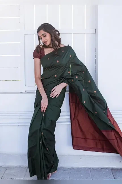Enchanting Yet Breathable Organic Banarasi Sarees For Weddings.