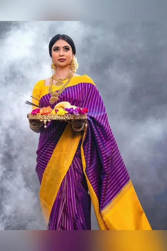Enchanting Yet Breathable Organic Banarasi Sarees For Weddings.