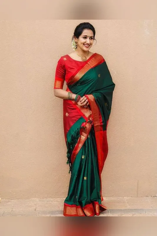 Enchanting Yet Breathable Organic Banarasi Sarees For Weddings.